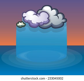 Rainy Cloud Above The Sea