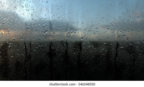 Rainy On Window / 3d Rendering