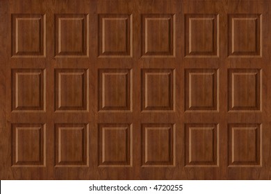 Raised Walnut Wall Paneling Texture