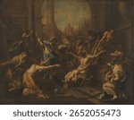The Raising of Lazarus (1715 - 1740) by Alessandro Magnasco. Vintage painting by Alessandro Magnasco famous artist. Famous painting illustration by Alessandro Magnasco.