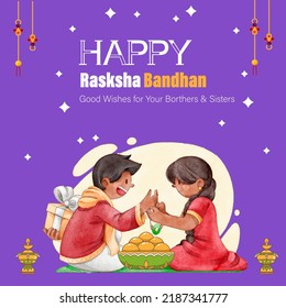 Raksha Bandan Celebration Greeting Post 