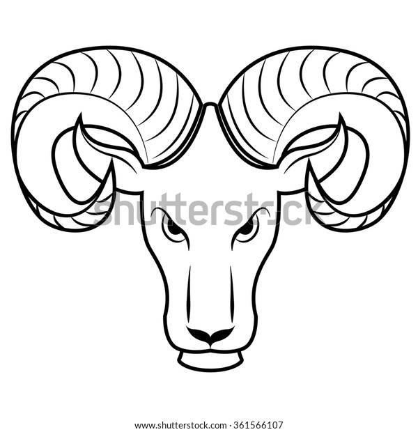 Ram Logo Contour Stock Illustration 361566107 | Shutterstock