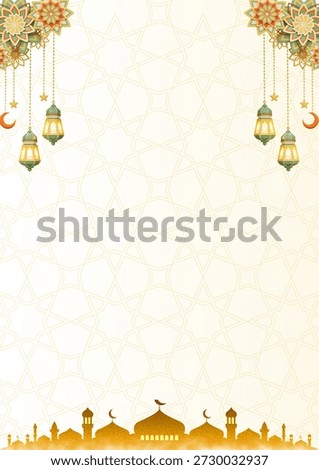 Ramadan background with yellow theme