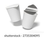 Ramen and Noodle Cup 3D Render Isolated White for Mockup 3