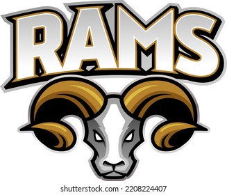 Rams Sports Team Mascot Logo