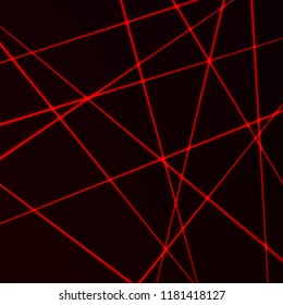 Random Laser Mesh. Security Red Beams. Illustration Isolated On Dark Background