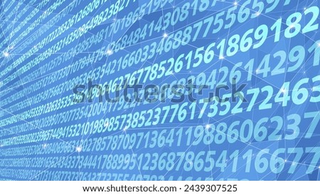 Random numbers and connected lines scientific background for data science, machine learning algorithms, and numerical predictions