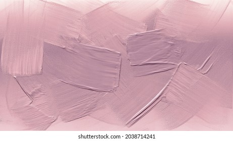 Random Paint Strokes, Artwork, Purple Oil Painting On Canvas. Palette Knife Artistic Texture. Dirty Pink Grungy Background