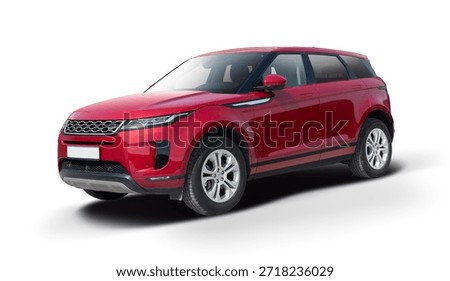 Range Rover Evoque SUV car isolated on white background	