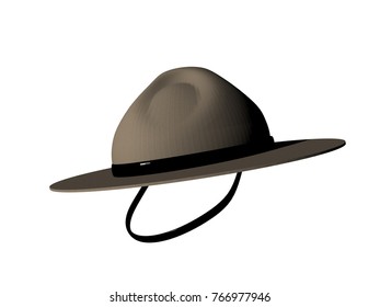 Ranger Hat 3D Rendering