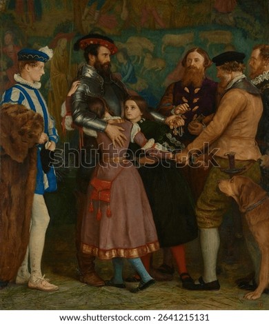 The Ransom by John Everett Millais. Vintage oil painting. Beautiful old artwork, oil painting. Vintage illustration.