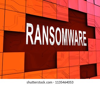 Ransom Ware Extortion Security Risk 3d Rendering Shows Ransomware Used To Attack Computer Data And Blackmail
