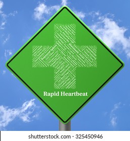 Rapid Heartbeat Representing High Speed And Disease