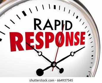 Rapid Response Clock Quick Fast Reaction 3d Illustration