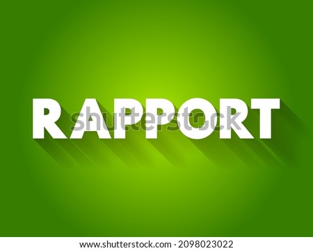 Rapport text quote, concept background