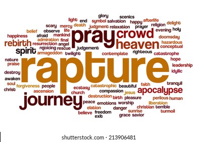 Rapture Concept Word Cloud Background