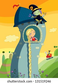 Rapunzel Tower With Witch