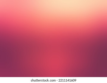 Raspberry Color Dawn Sky Abstract Empty Background. Diffused Light Top.