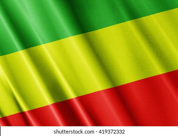 Rasta Waving Flag Close