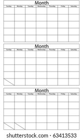 Raster Blank Calendar Template