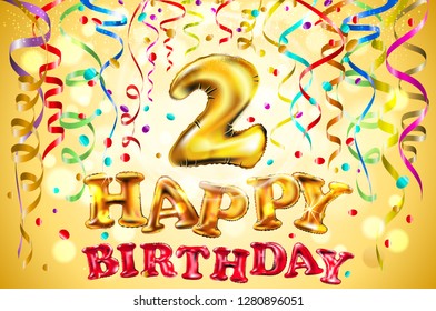 2nd Birthday Invitation Images, Stock Photos & Vectors | Shutterstock