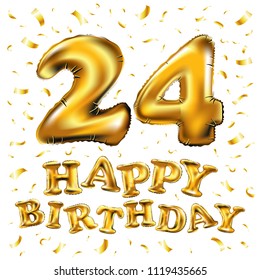 Raster Copy Happy Birthday 24rd Celebration Stock Illustration ...