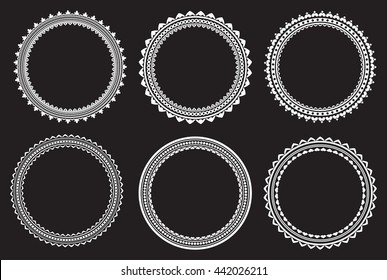 Raster Copy Set Round Frames On Stock Illustration 442026211 | Shutterstock