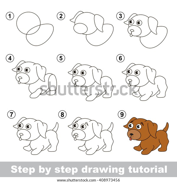 Raster Copy Step By Step Drawing Stock Illustration 408973456