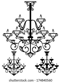 7,949 Chandelier outline Images, Stock Photos & Vectors | Shutterstock