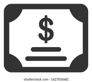 Raster Financial Bond Flat Icon. Raster Pictograph Style Is A Flat Symbol Financial Bond Icon On A White Background.