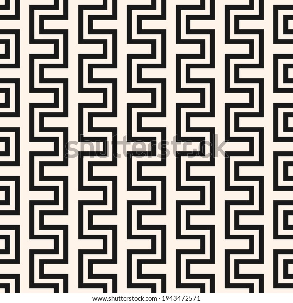 Raster geometric lines seamless pattern. Modern\
monochrome texture with stripes, snake lines, zigzag. Abstract\
geometry. Black and white graphic background. Simple geo ornament.\
Stylish repeat\
design