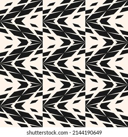 Raster Geometric Seamless Pattern With Grid, Lattice, Chevron, Zigzag Structure, Diamond Shapes. Abstract Black And White Geo Texture. Simple Modern Geometry. Monochrome Background. Repeated Design