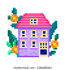 Raster Graphics Cross Stitch House