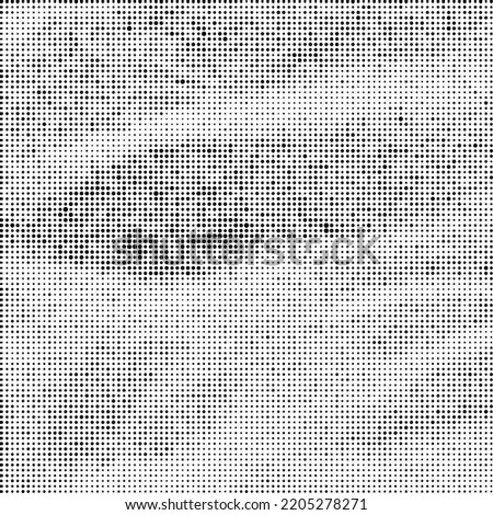 Raster Halftone Pattern. Set of Dots. Dotted Texture on White Background. Overlay Grunge Template. Distress Linear Design. Fade Monochrome Points. Pop Art Backdrop.