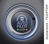 Raster Illustration of Autopilot Button, Vector Version Available