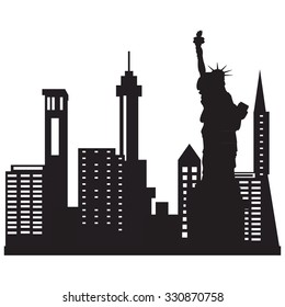 New York City Skyline New York Stock Vector (Royalty Free) 1910909023 ...