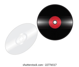  Raster illustration file of two compact disc isolated on white