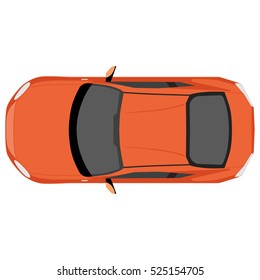 Car Top View Isolated On White Stock Vector (Royalty Free) 1279455421