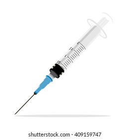 Vector Illustration Realistic Empty Syringe Isolated Stock Vector Royalty Free