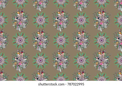 Raster Illustration Simple Cute Pattern Smallscale Stock Illustration ...