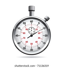 Raster  Illustration Of Stop Watch.