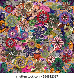 Raster Illustration Texture Seamless Pattern Small Stock Illustration ...