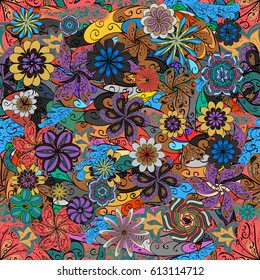 Raster Illustration Texture Seamless Pattern Small Stock Illustration ...