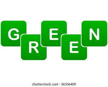 (raster image of vector) green design