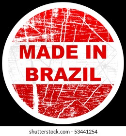 (raster image of vector) made in brazil