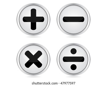 Colored Web 20 Button Math Symbols Stock Vector (Royalty Free) 61329334 ...