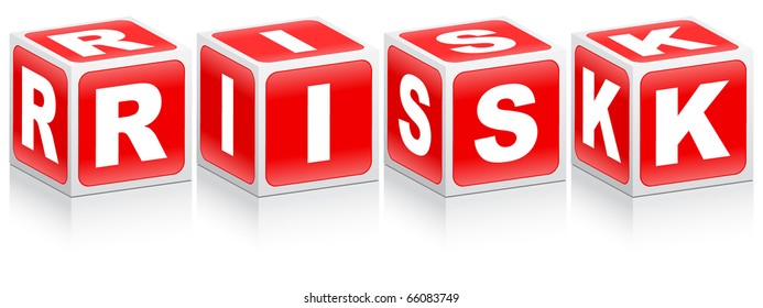 (raster image of vector) risk word