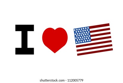 Raster I Love The United States Of America Graphic Design