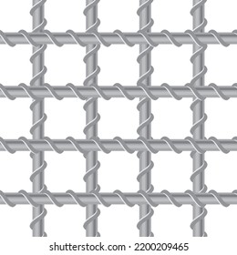 Raster Prison Bars. Jail Bars On White Background. Metal Grate. Criminal Concept.