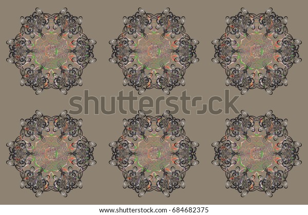 Raster seamless\
pattern for holiday Thanksgiving day, a simple hand-drawn winter\
design on colorful\
background.
